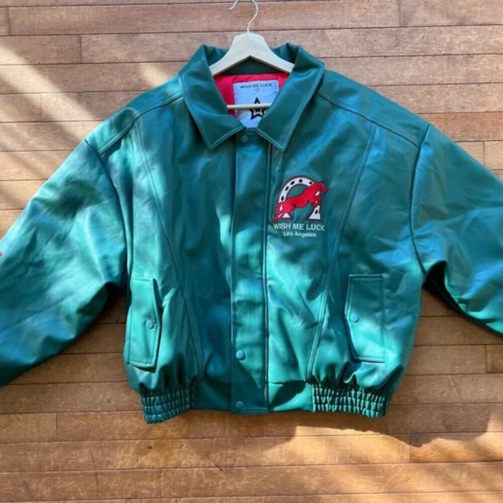 Wish Me Luck Green Bomber Jacket